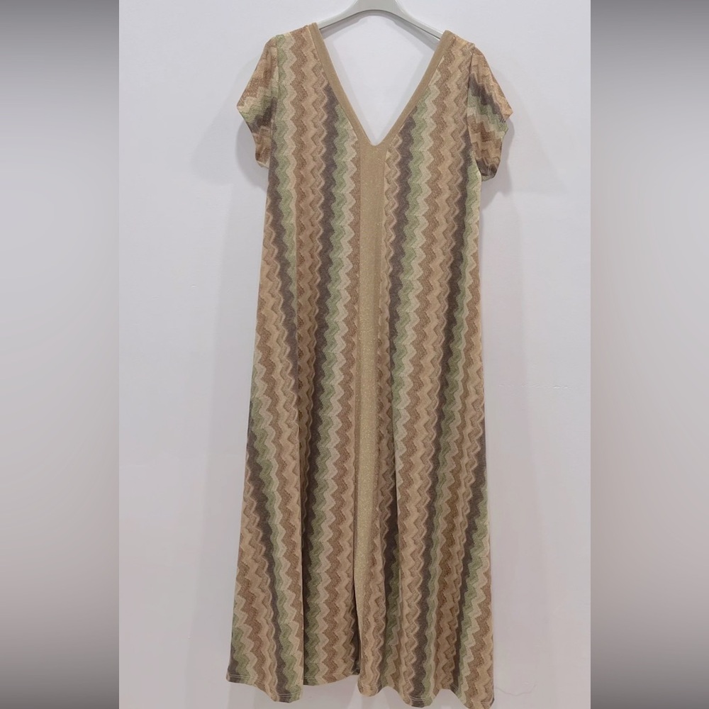MADE IN ITALY Colorful Chevron Maxi Dresses
